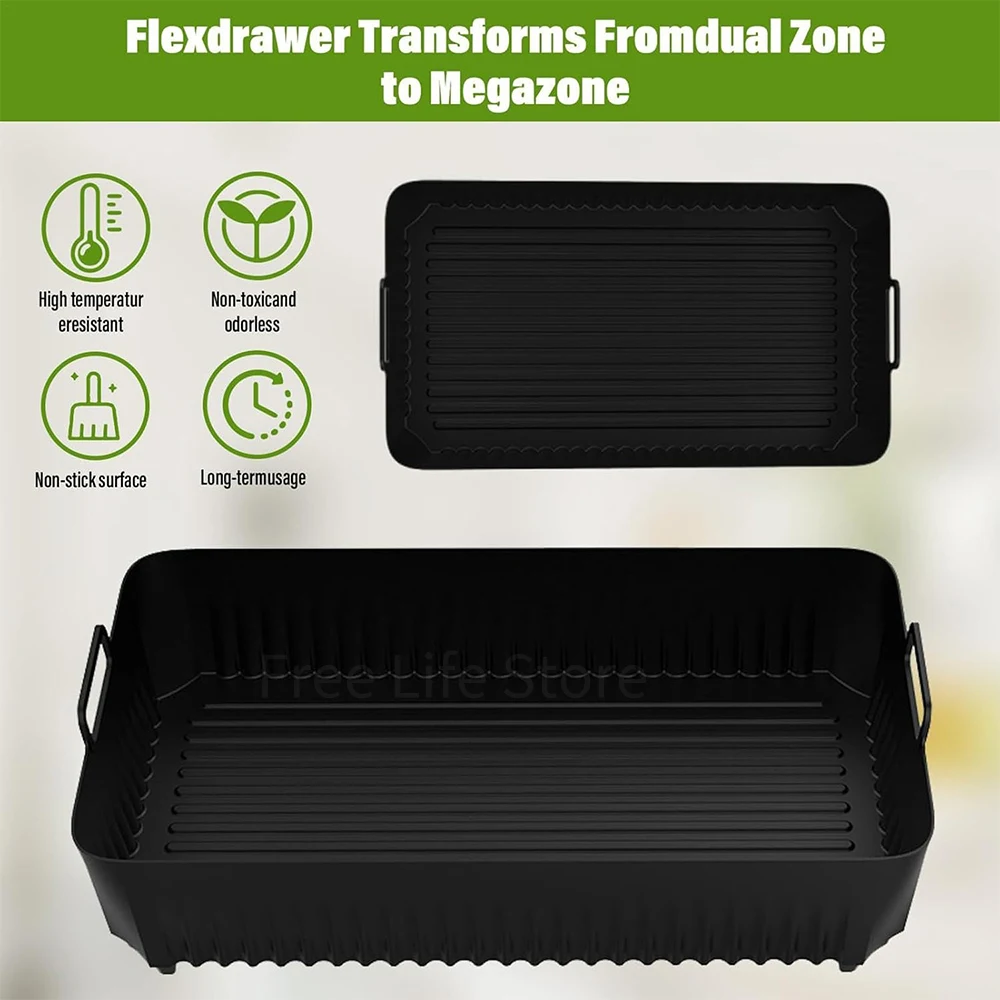 Large Silicone Air Fryer Liners for Ninja AF500 Reusable Air Fryer - Main Image