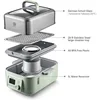 BUYDEEM G563-A501 Electric Food Steamer for Cooking, 2 Tire Stainless Steel Steamer with Slow Cook Mode, 1500W, 10-Quart, Green 5