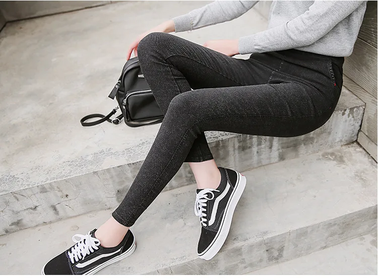 Skinny Pencil Pants Denim Effect Leggings 16