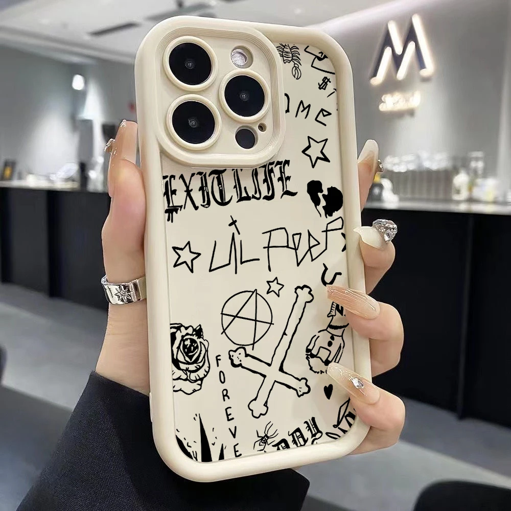 Lil Peep Hellboy Themed Phone Case - Artistic Ladder Design Cover