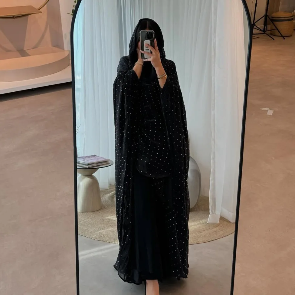 Abaya 2025 Kimono aperto per donna / Eid Ramadan Hijab Maxi Dress Abito Abaya 2025 Kimono aperto per donna / Eid Ramadan Hijab Maxi Dress Abito