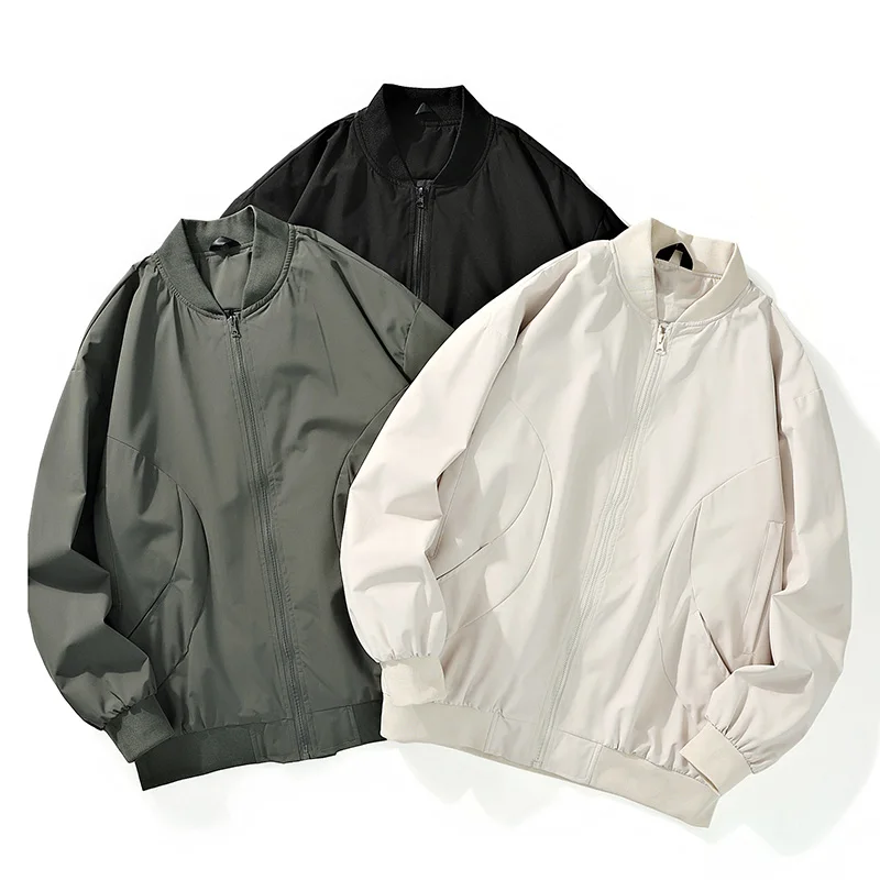 2025 Giacca da uomo primavera autunno uomo cappotto moda allentato giacca bomber da uomo abbigliamento da lavoro giacca cargo capispalla High Street 3