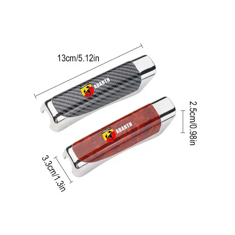 Car Handbrake Grips Protection Cover Carbon Fiber For abarth 695 595 500 competizione 124 Spider PUNTO Doblo Panda Ducato