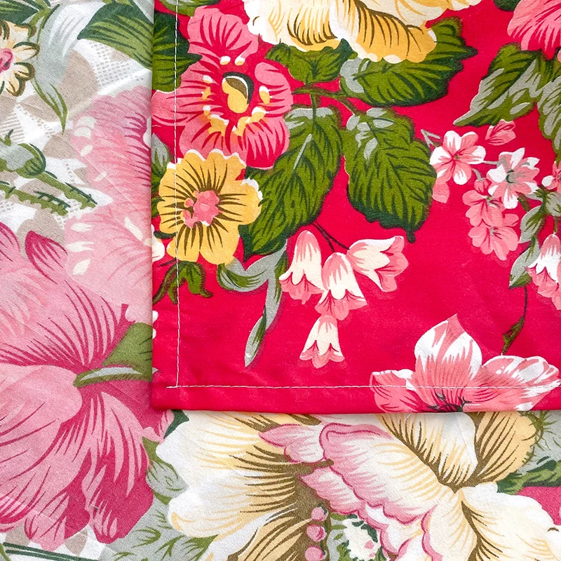 Bed Sheet Full Sets Flower Printed Flat Bed Sheets sabanas cama individual Single/Queen/King  Bedsheets for Double Bed Top Sheet 4