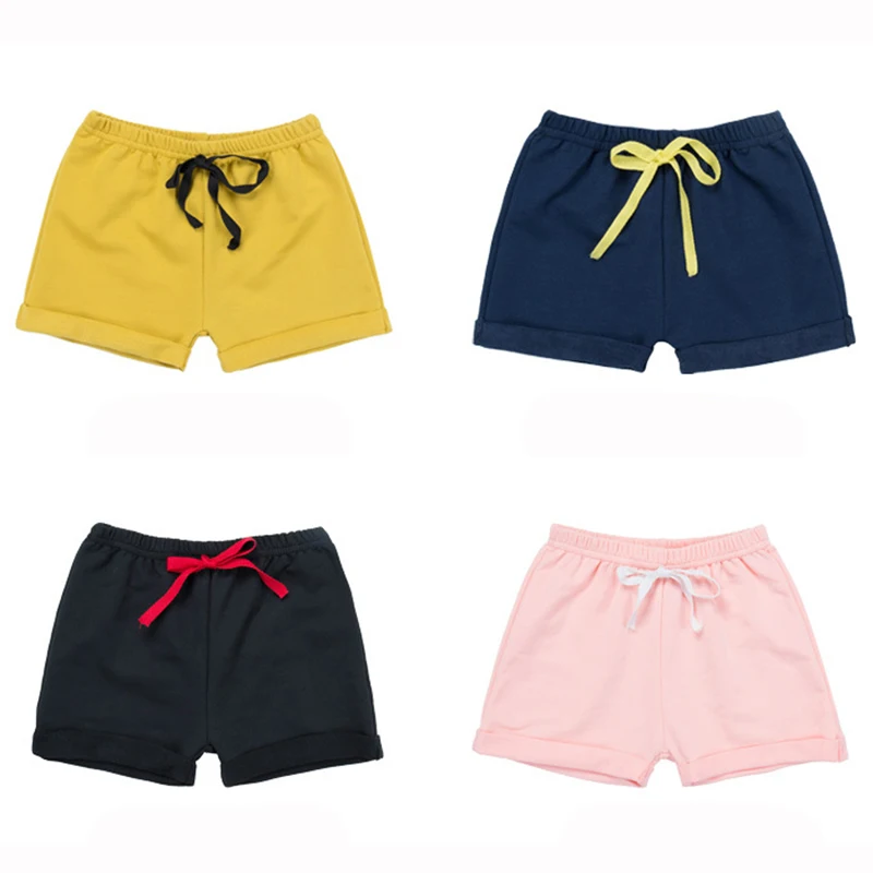 Summer 1-5Y Cotton Kids Shorts for Boys Girls Candy Shorts Toddler Panties Beach Sports Pants Children's Clothing