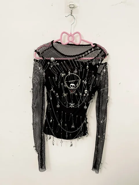 Cold Shoulder Fishnet Top 2