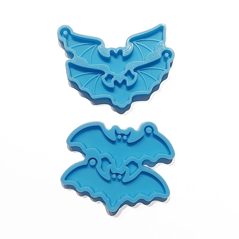 

2 Pieces Pendant Mold Clay Molds Bat Shape DIY Keychain Moulds Silicone Material K3ND