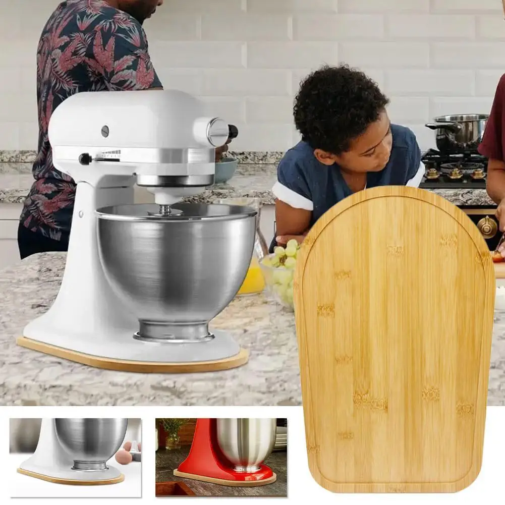 

Bamboo Mixer Slider 4.5-5 Qt Mixer Sliding Tray Appliance Tray Mat Stand Mover Sliding Mixer Mixer Slider Pad Sliding K4S8