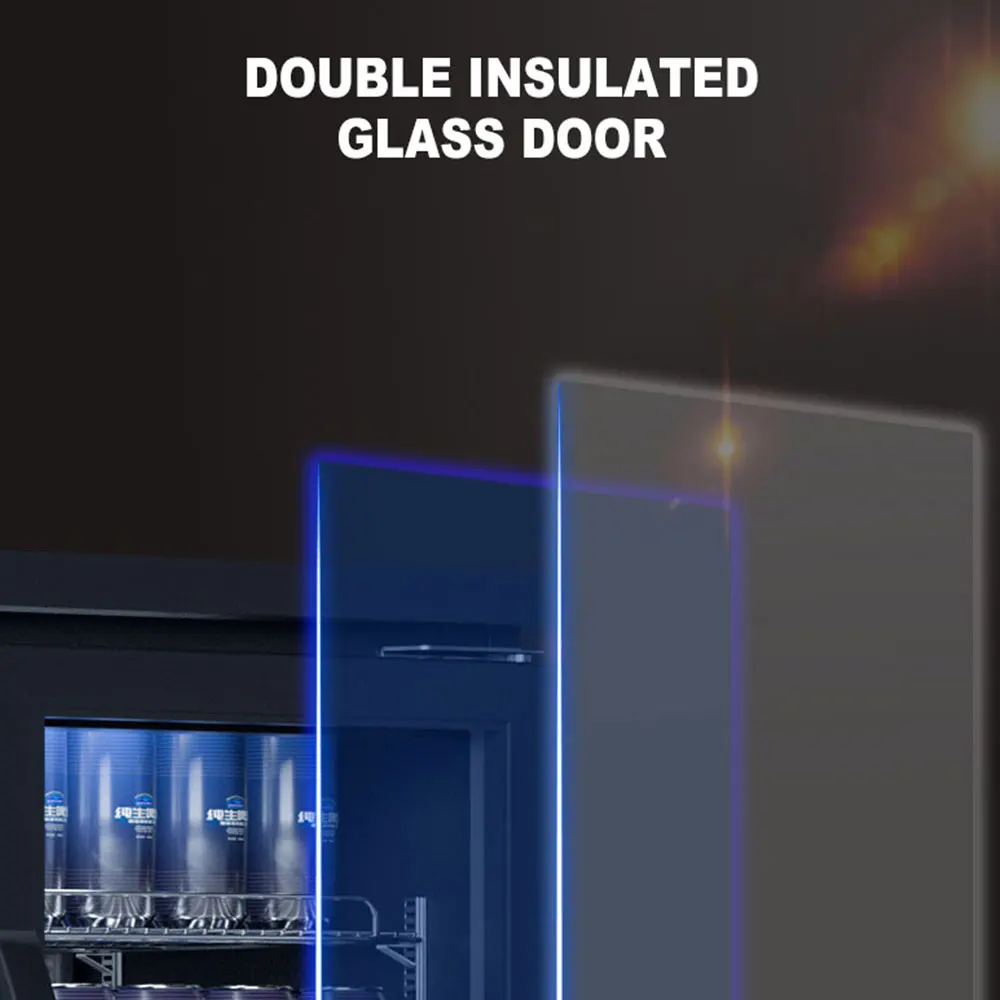Bar refrigerated cabinet bar beer cabinet embedded air-cooled beverage display commercial single door freezer
