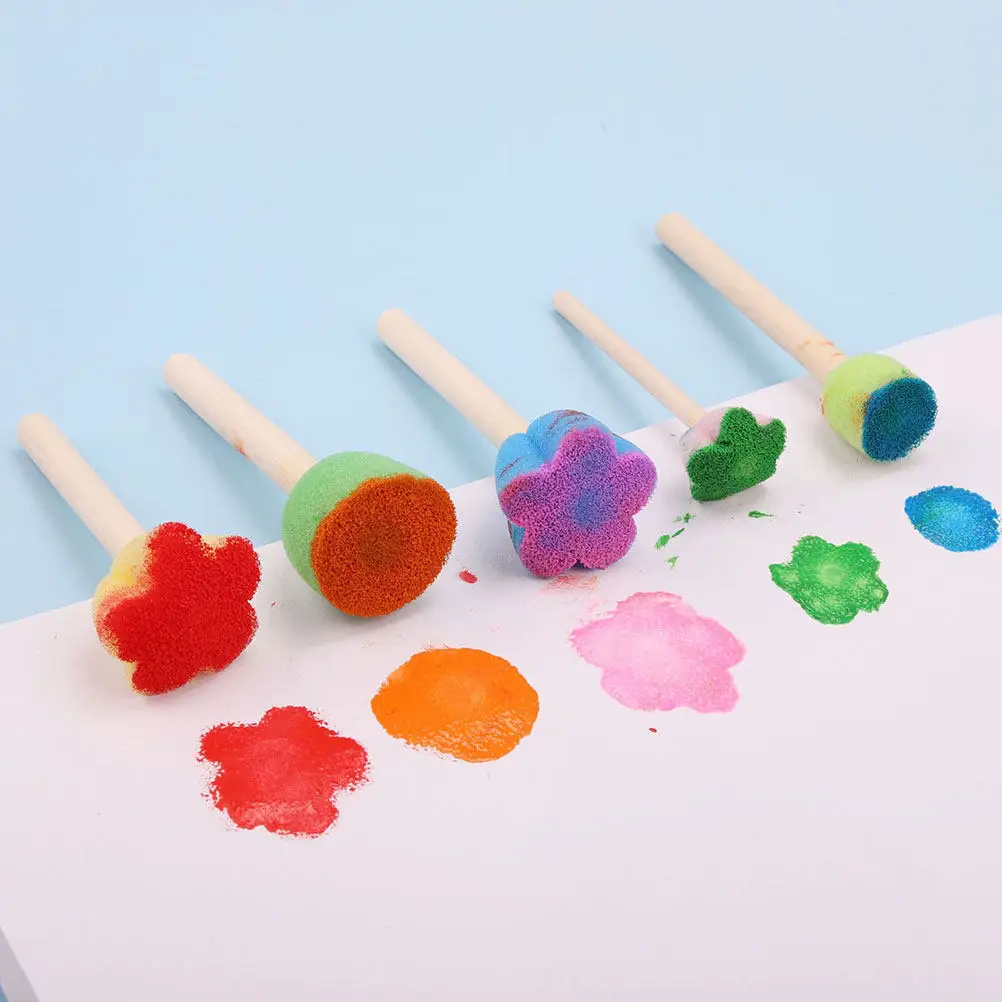 28Pcs 스폰지 페인팅 도구 DIY 낙서 스탬프 드로잉 스폰지 브러쉬 크리 에이 티브 용품 드로잉 스탬프 페인팅 도구