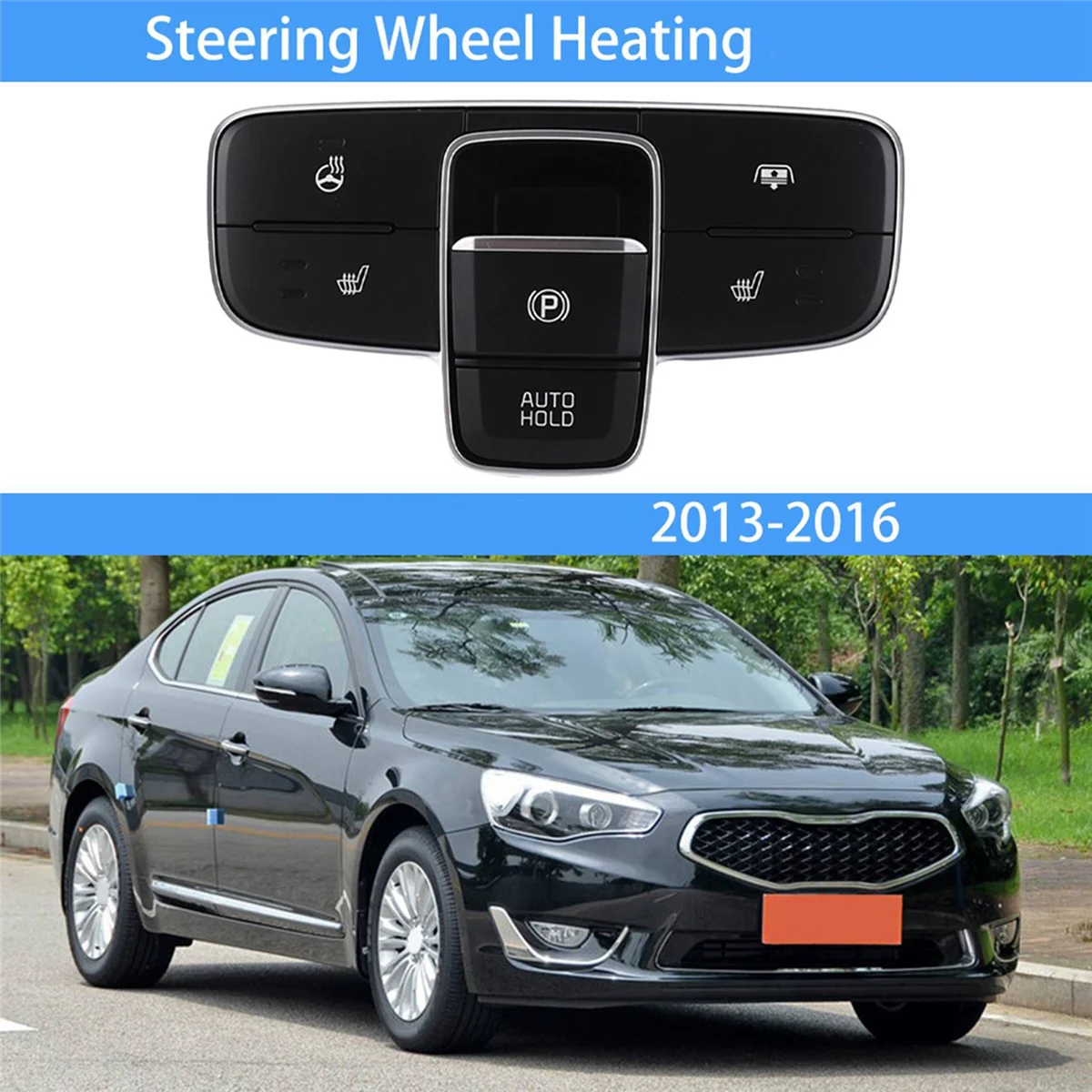 

933003RBB0 Car Electronic Handbrake Button Steering Wheel Heating Switch for Kia K7 Cadenza 2013-2016