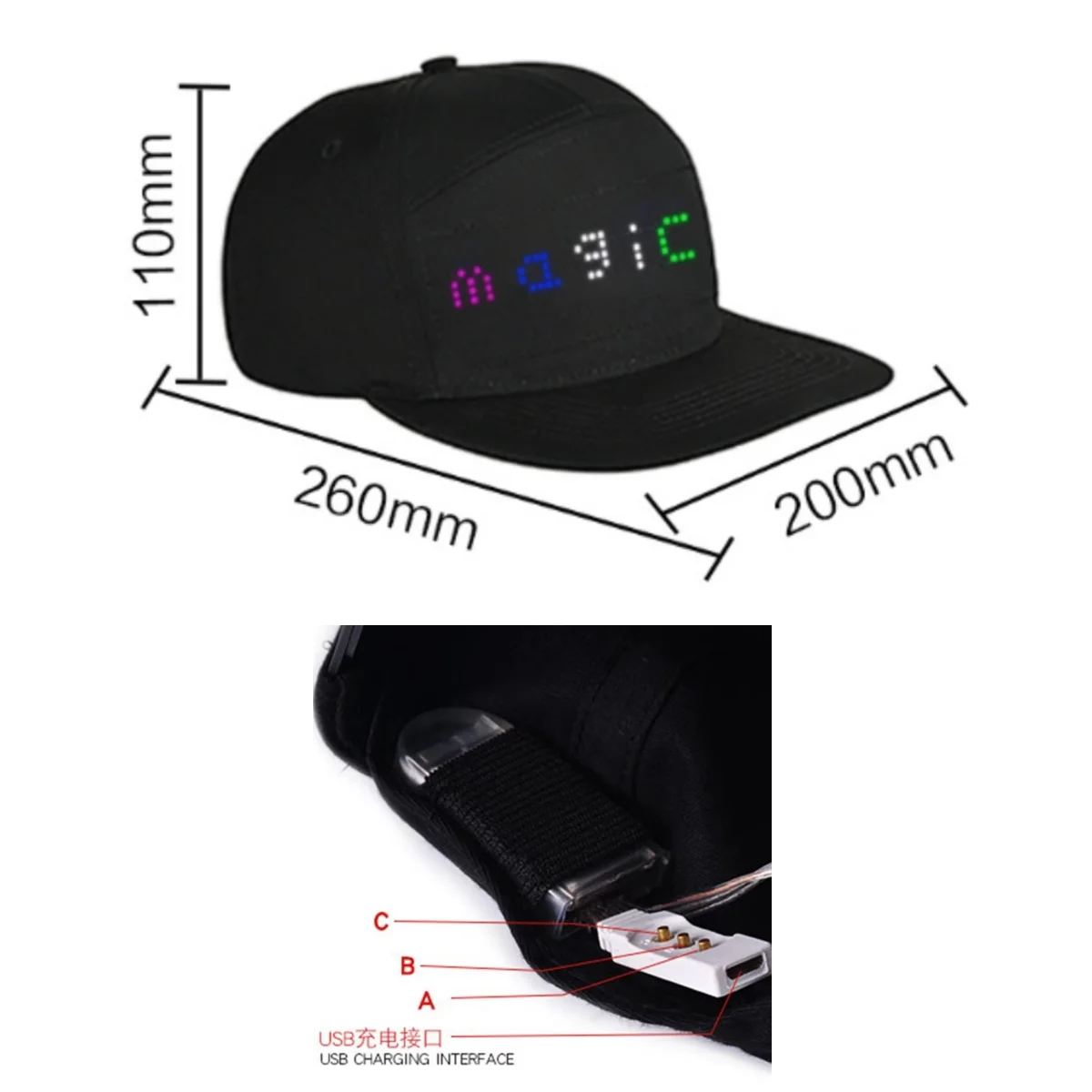 App Controlled Multicolor LED Baseball Hat Snapback | Best Glowing
