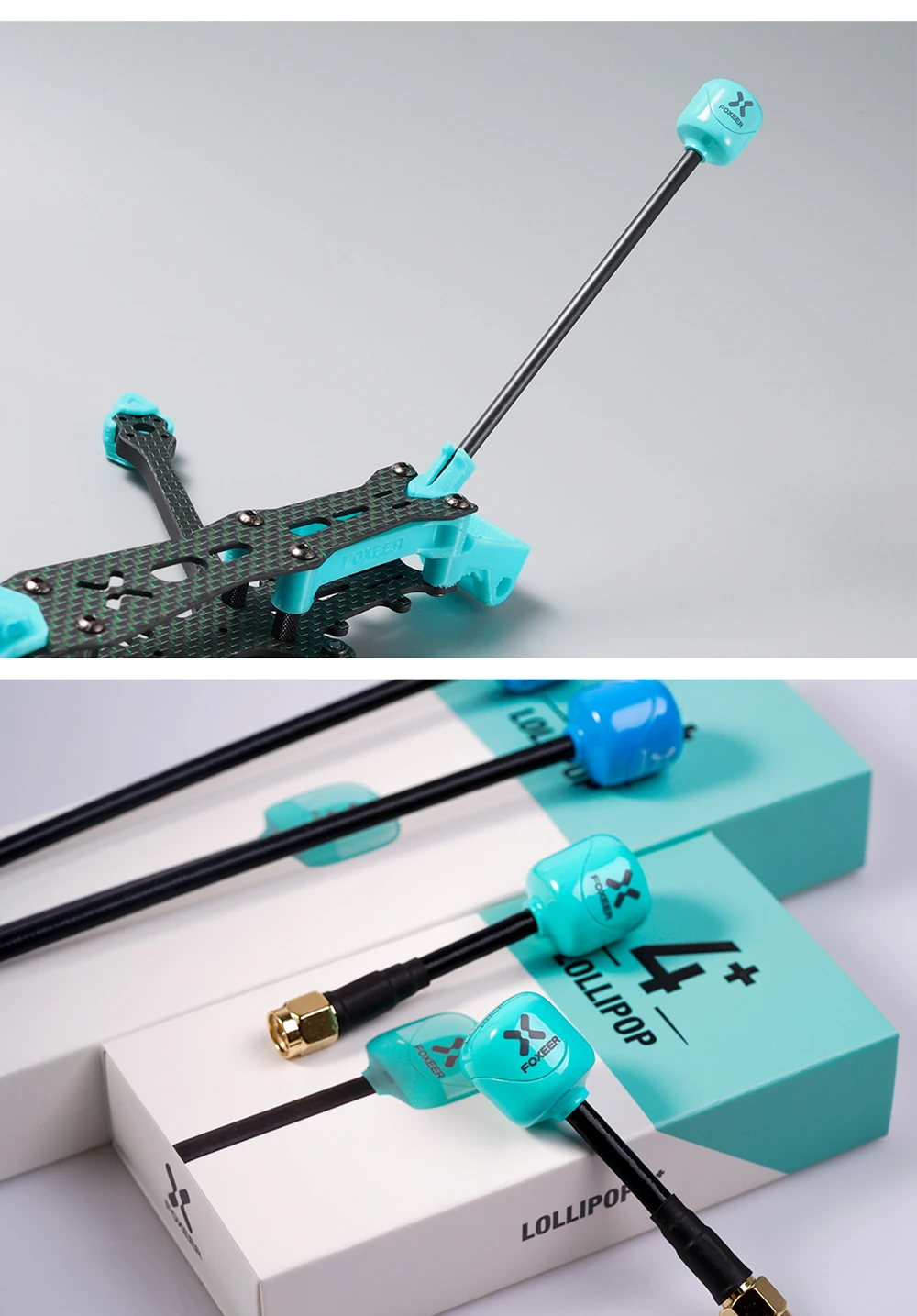 Antenne FPV RHCP pour drone, câbles de 15 cm et 16,5 cm avec connecteurs UFL.