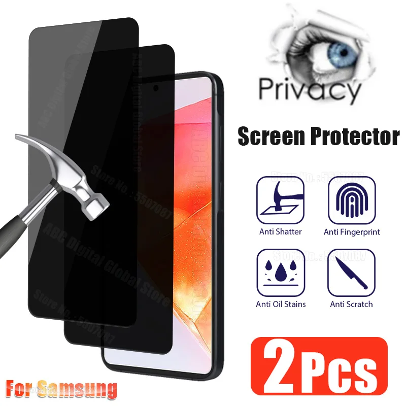 

2PCS Anti-spy Screen Protector for Samsung A22 A32 A52S A13 A33 A53 A23 A73 S21 S20 FE 5G Privacy Glass for Samsung A12 A70 A51