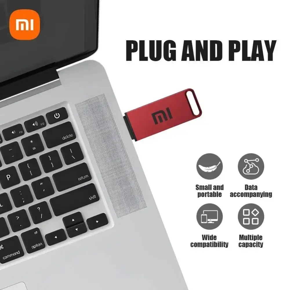 thumbnail image 4 of Unidad flash USB 3.2 de 16 TB de Xiaomi, unidad flash SSD de alta velocidad de transferencia, unidad flash de metal de alta capacidad, tipo C, unidad U portátil a prueba de agua, 4 of 5
