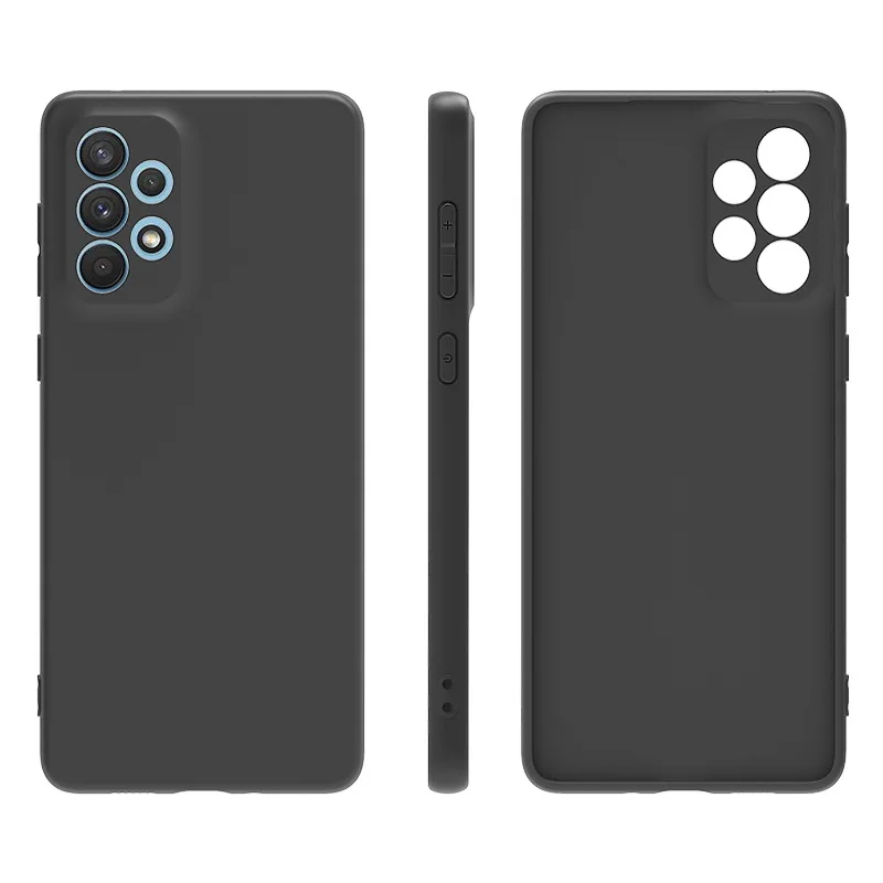 Camera Protection Soft Silicone Phone Back Cover For Samsung A73 5g A53