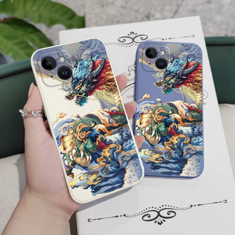 Фото Чехол Dragon Soars для телефона iPhone 15 14 13 12 11 Pro Max Mini X XR XS SE2020 8 7 Plus 6 6S Plus, чехол №5
