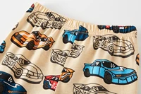 Vêtements pour enfants, ensemble pyjama 100% coton pour garçons, voiture de dessin animé entièrement imprimée, ensemble de vêtements de nuit pour enfants de 1 à 8 ans 6