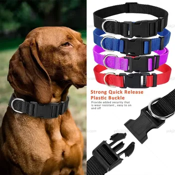 Adjustable Pet Dog Collar Nylon Dog Collars Classic For Puppy Small Medium And Large Dogs Soft Comfortable Pet Training Collar