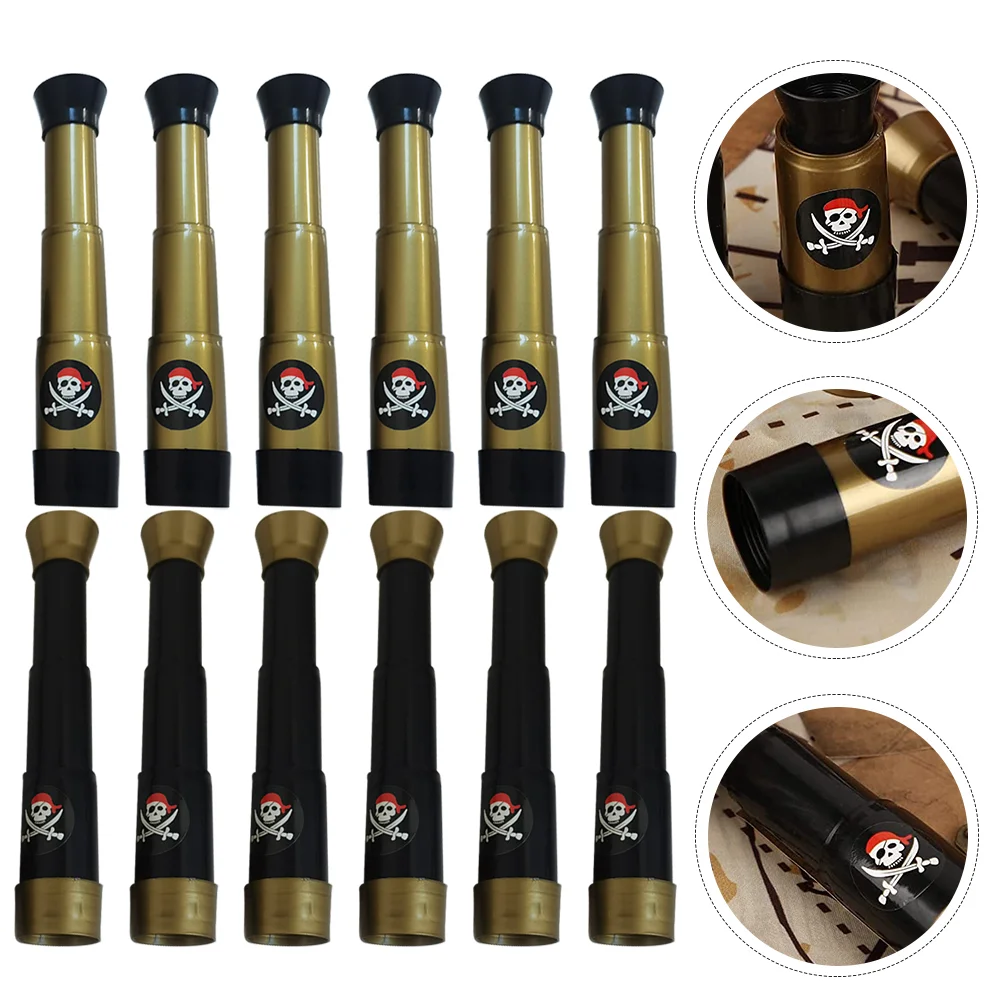 12 Pcs Pirate Telescope Children Toy Toy Mini Toys Themed Party Decorations for 5-7 Make up Plastic Game Child Favors 5