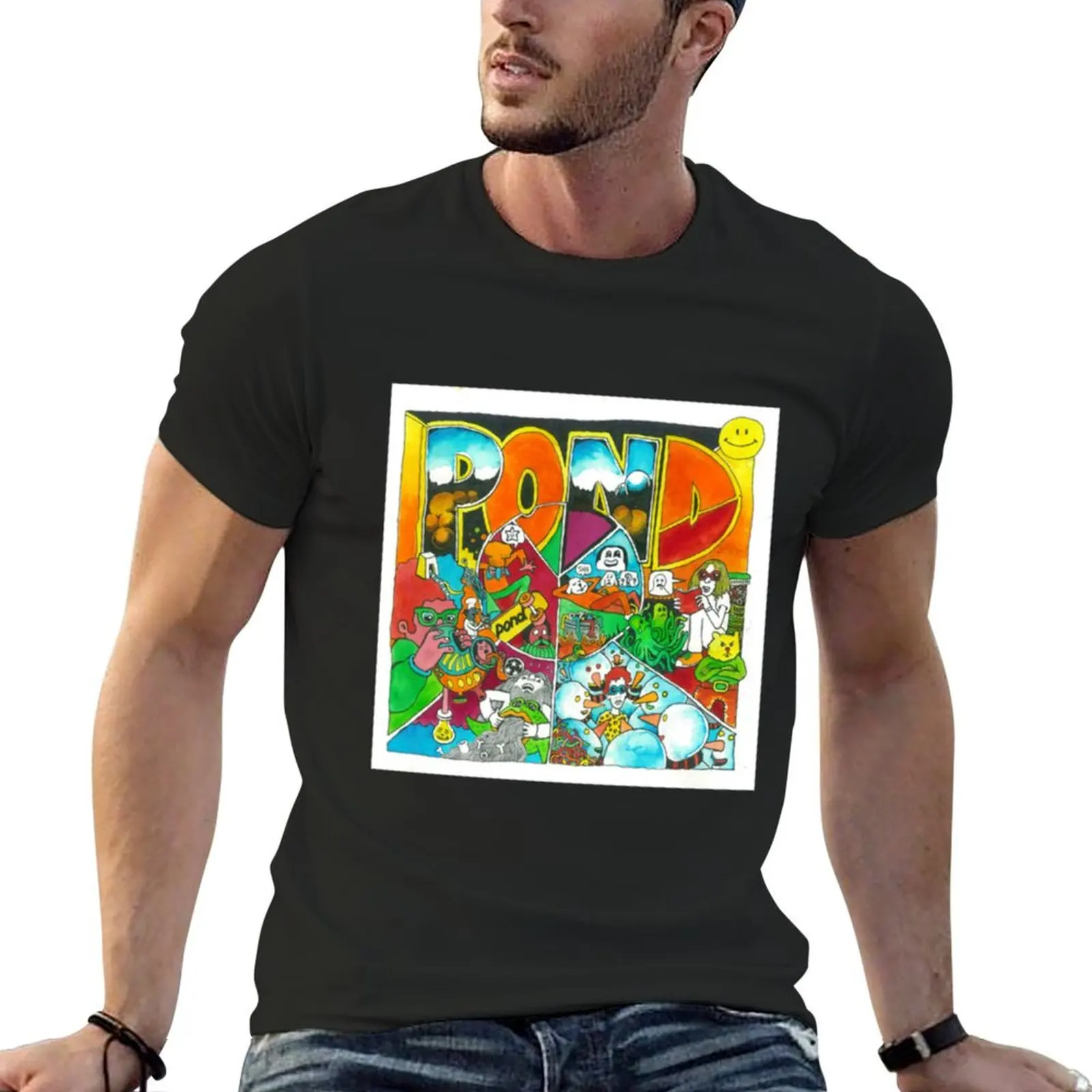 

pond popart T-Shirt Short sleeve tee anime figures mens graphic t-shirts big and tall