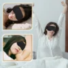 20 Pcs Eye Mask Sleep Sleeping Elastic Polyester Cover Disposable Lightweight Lightproof Black Protectors Travel 4