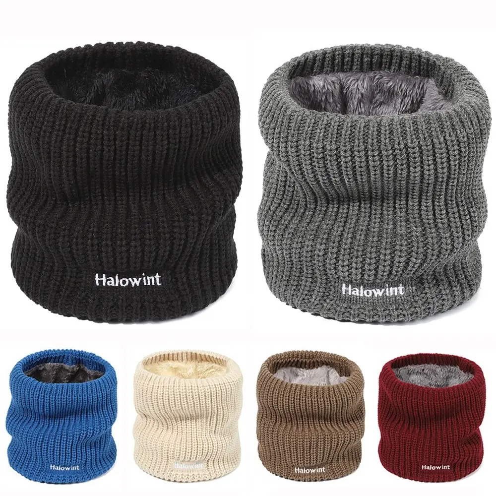 

Keep Warm Knitted Neck Gaiter Casual Thickened Lining Neck Warmer Face Mask Men & Women