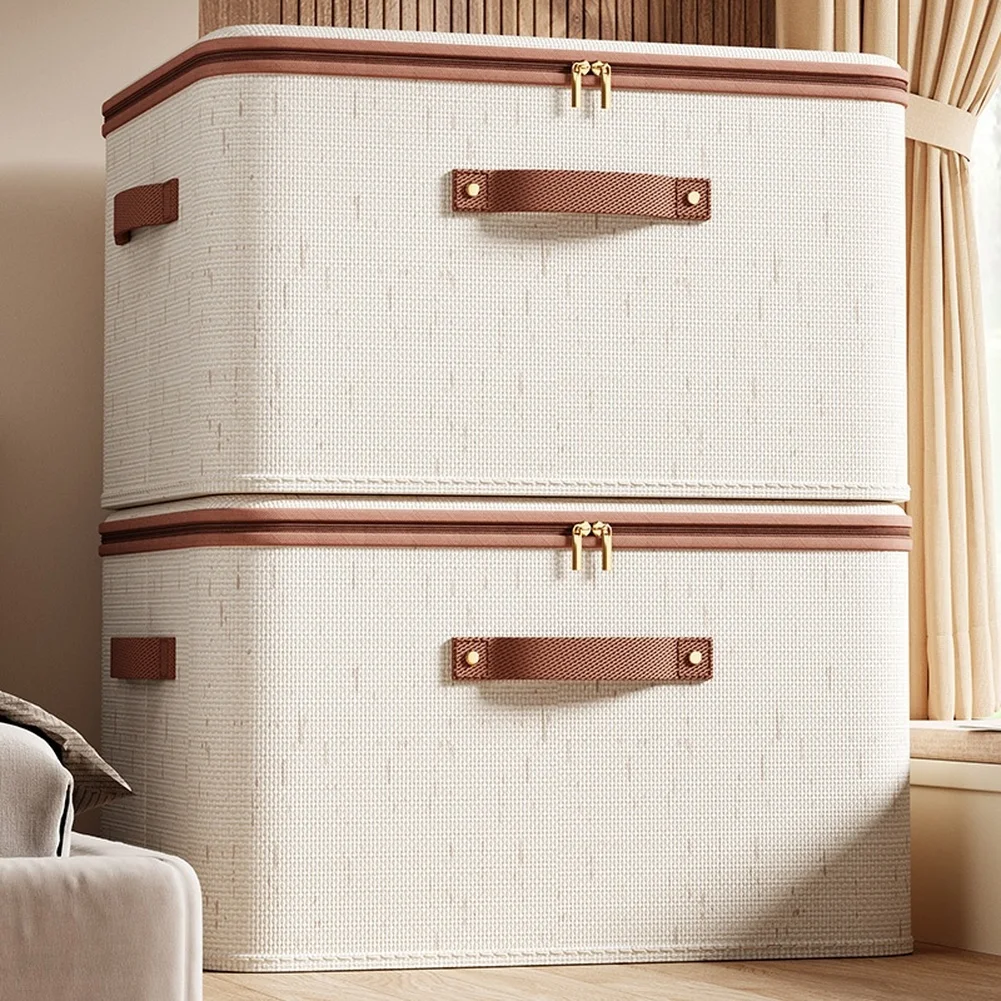 1Pcs Faltbare Organizer Lagerung Box Mit Deckel Große Kapazität Staubdicht Kleidung Organizer Hause Schrank Multi-funktionale Organizer – Detail 4