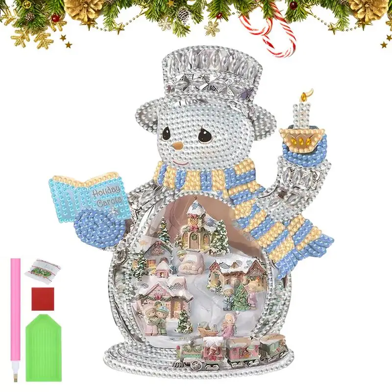

Christmas Rhinestone Painting Kits DIY Winter Painting Wall Art Christmas Craft Kits For Adults Toy Christmas Art Painting