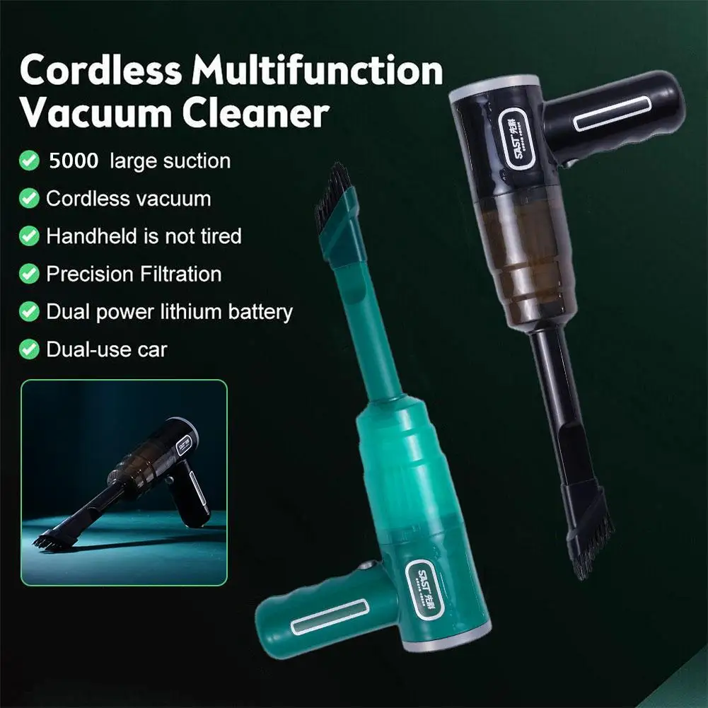 미니 USB 충전식 무선 자동차 진공 청소기, 청소 및 진공 가전 제품, 습식 휴대용 충전식 이중 사용 건식 K4Z7, 120W