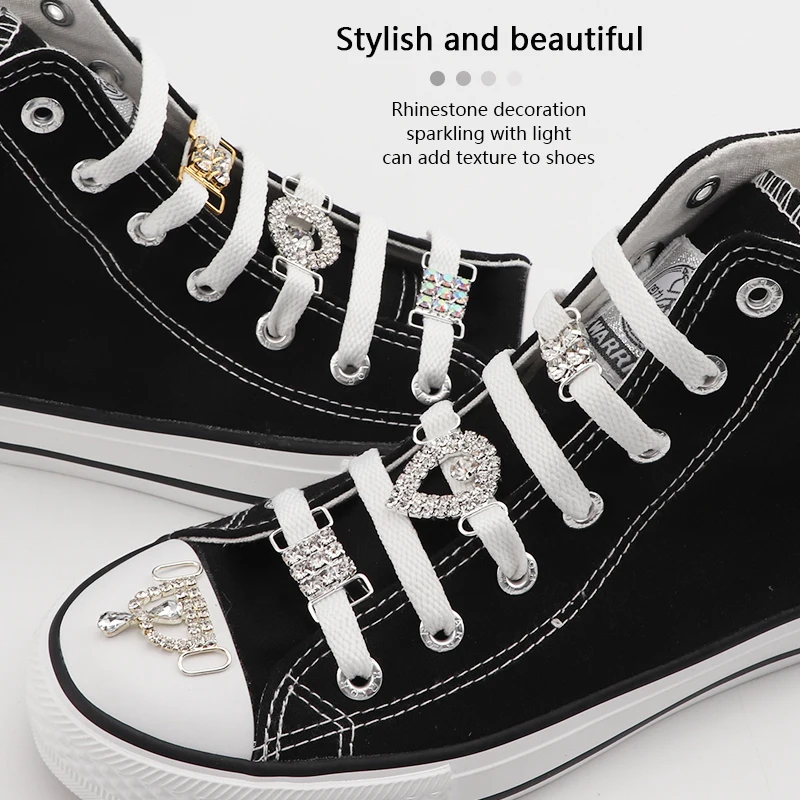 Přepychový diamant tkanička kov spona pro AF1 drahokamu bota dekorace okouzluje kov tkaničky zamknout tenisky boty příslušenství