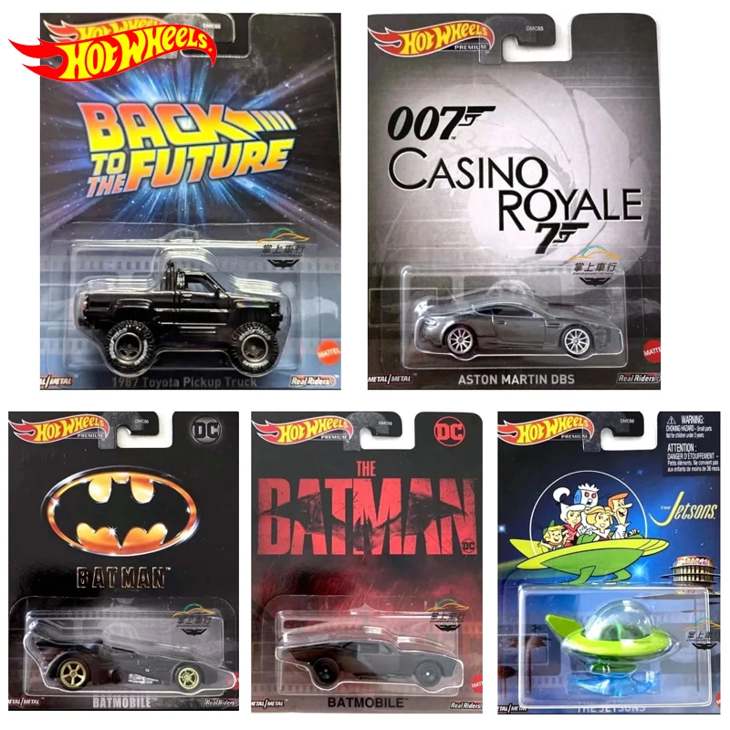 Original Hot Wheels Premium Car Retro Entertainment Diecast 1:64 Voiture Aston Matin Dbs Batmobile Kids Boys Toys For Children