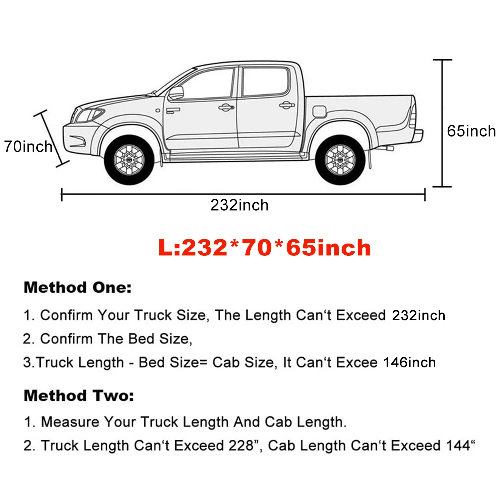 Truck Cover All Season Car Cover for Pickup Truck Against Dust Debris Windproof UV Protection 170T for Ford Raptor F150 F250 GMC 3