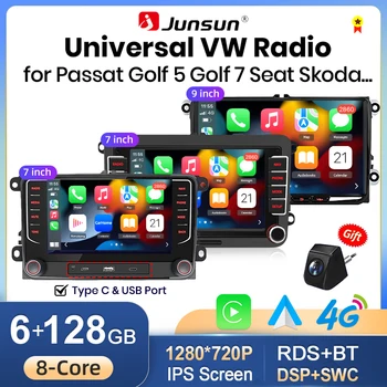 Radio para coche Junsun de 7, 9 y 10 pulgadas con CarPlay y Android para Volkswagen VW Golf, Passat, JETTA, Skoda, SEAT. Sistema inteligente para coche, radio GPS 2DIN. 1