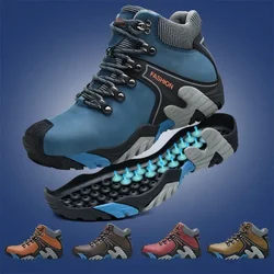 Men Snow Boots Fashionable Outdoor Mountaineering Anti Slip Insulation Plush Waterproof Casual Sports Cotton Shoes Travel 2024