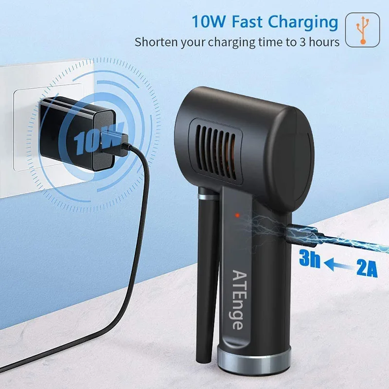 Cordless Electric High Pressure Air Duster-Computer Cleaner Blower-Keyboard Cleaner Electronic Devices and Laptop