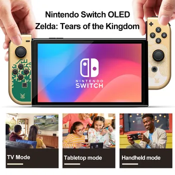 Nintendo Switch OLED Zelda Tears of the Kingdom Handheld Game Console for TV Tabletop and Handheld Game Mode 100% Original 2