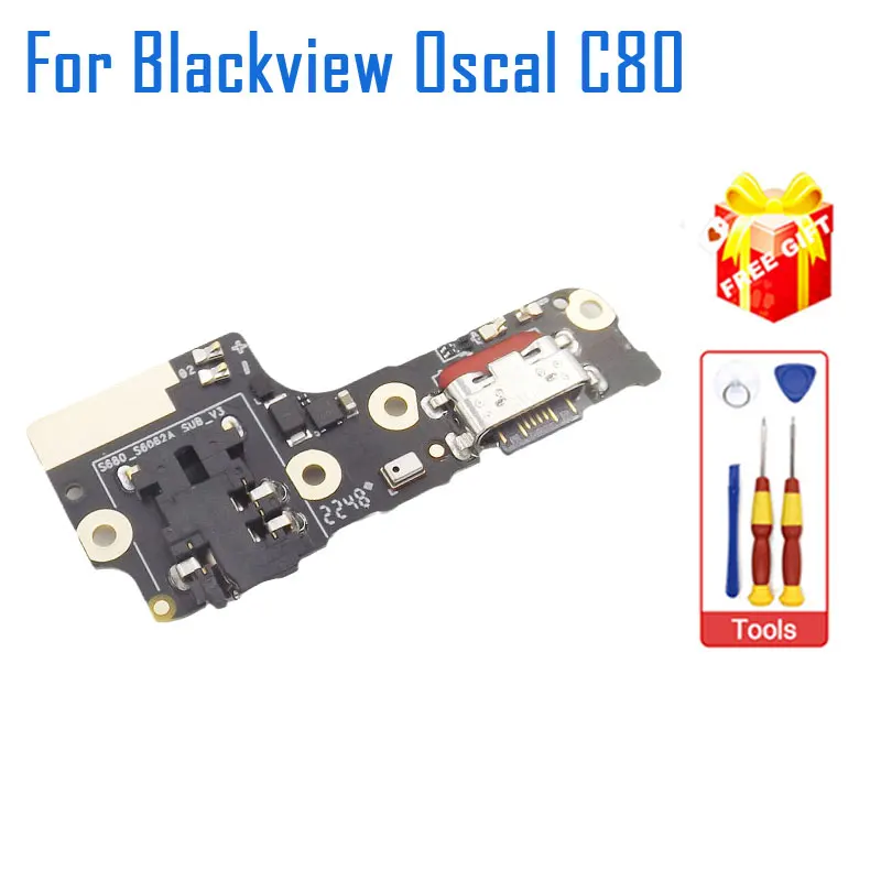 

New Original Blackview OSCAL C80 USB Board Charge Base Charging Dock Port Board With Mic Headphone Jack For Blackview OSCAL C80