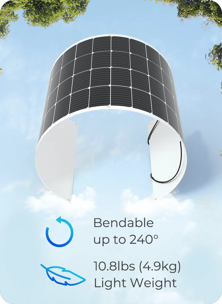 Renogy 200 W flexibles Solarpanel, 12 V, leichtes monokristallines Solarpanel für Wohnmobile, Wohnwagen, Wohnmobile, Boote, Dächer – Detail 6