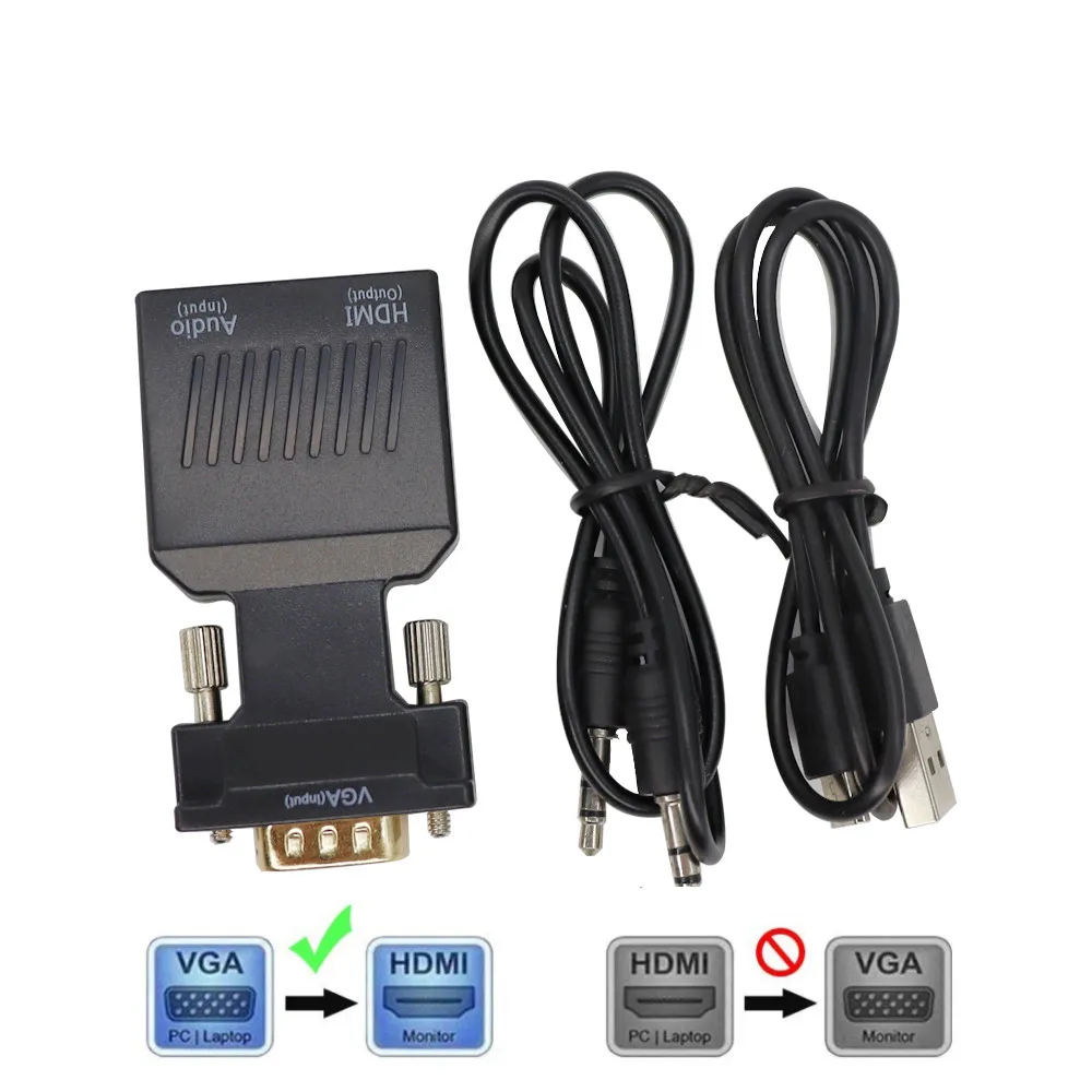 Adattatore Da VGA A HDMI Con Audio Beigemo - 1080P 60Hz, Per PC, Laptop, Proiettori, TV E Monitor - Foto 7