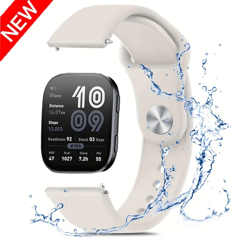 Sport Silicone Watch Band, 20/22mm, Premium Replacement Strap