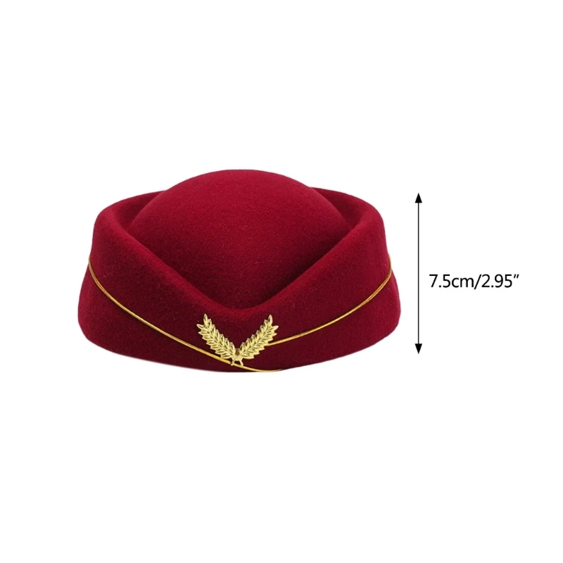 Stewardess Hat Air Hostesses Hat Beret Hat Party  Hats Formal Uniform Caps Accessory Women Party Cosplay