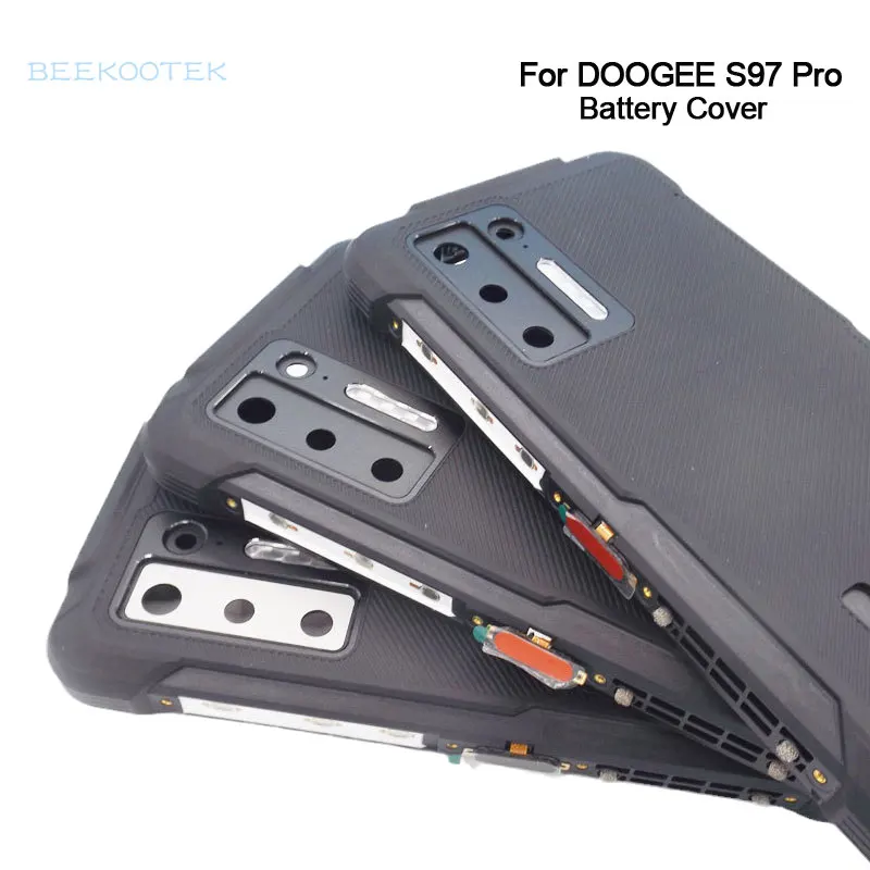 

New Doogee S97 Pro Back Cover Battery Cover Housings With Fingerprint Receiver Microphone Accessories For Doogee S97 Pro Phone