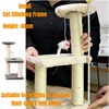 3-Layers Cats Toys Scratching Post Sisal Rope Three Pillars for Kitten Grind Claw Cat Climbing Frame Posts Pet Furniture 6