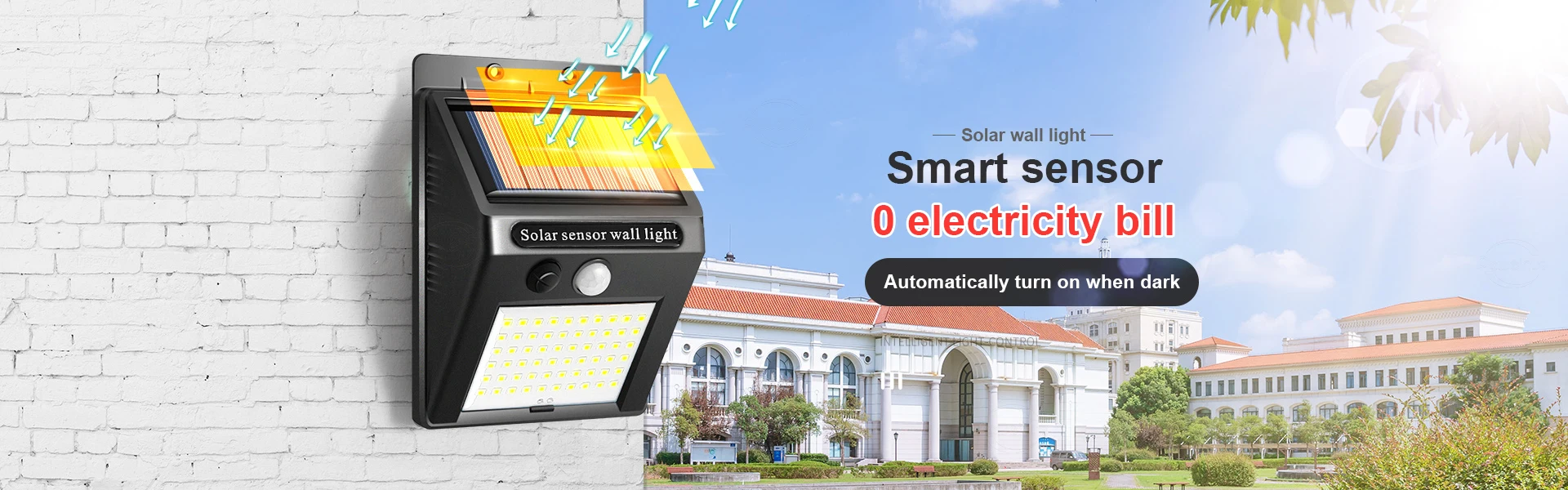 Description Picture 2 of item1/3/4PCS Solar LED Motion Sensor Solar Lights Outdoor Waterproof Solar Wall Light Outdoor Garden Backyard Garage Solar Light