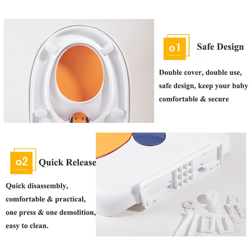 Household Toilet Seat Cover Double Layer Potty Training Cover Pot Bebe Toilette Toilet Adapter Dual-purpose Adult Children's Pot 5