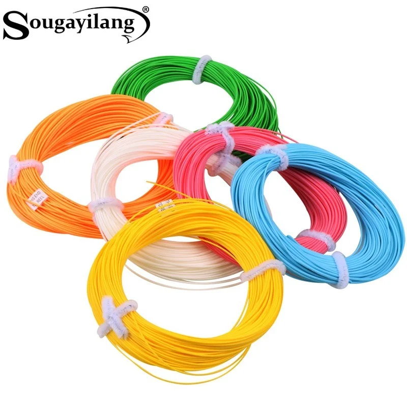 Fishing Line Sougayilang Fly 100FT/30.5M Weight Forward Floating 4F/5F/6F/7F/8F for Trout Fly Tackle