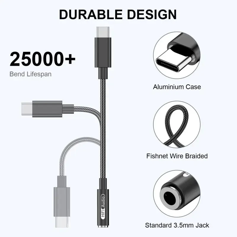 ALC5686 USB C to 3.5mm Female Headphone Jack Adapter For Android Type C to Aux Audio Dongle Adapter for Samsung Xiaomi Huawei