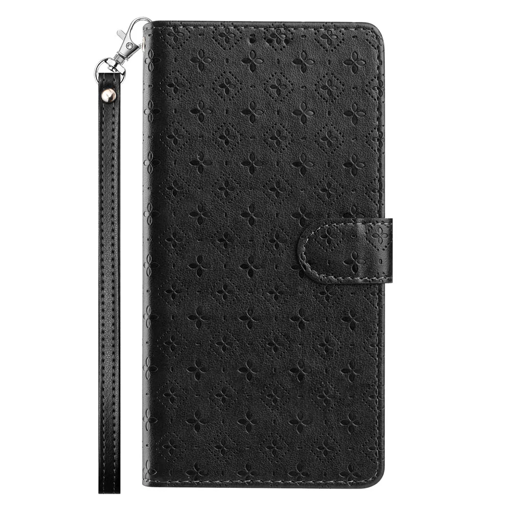 Elegant Leather Wallet Flip Case with Card Holder and Magnetic Closure