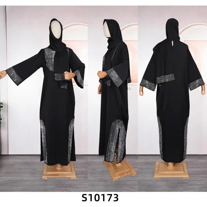 Africa Plus-size Dress High Quality Middle East Muslim Heavy Iron Drill Saudi Party Fashion Trend High Sense Women's Long Robe